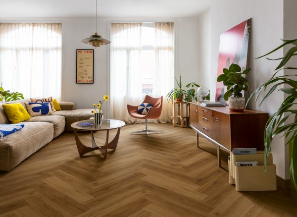 Quick-Step PVC visgraat AVHBU40364 Botanische karamel eik